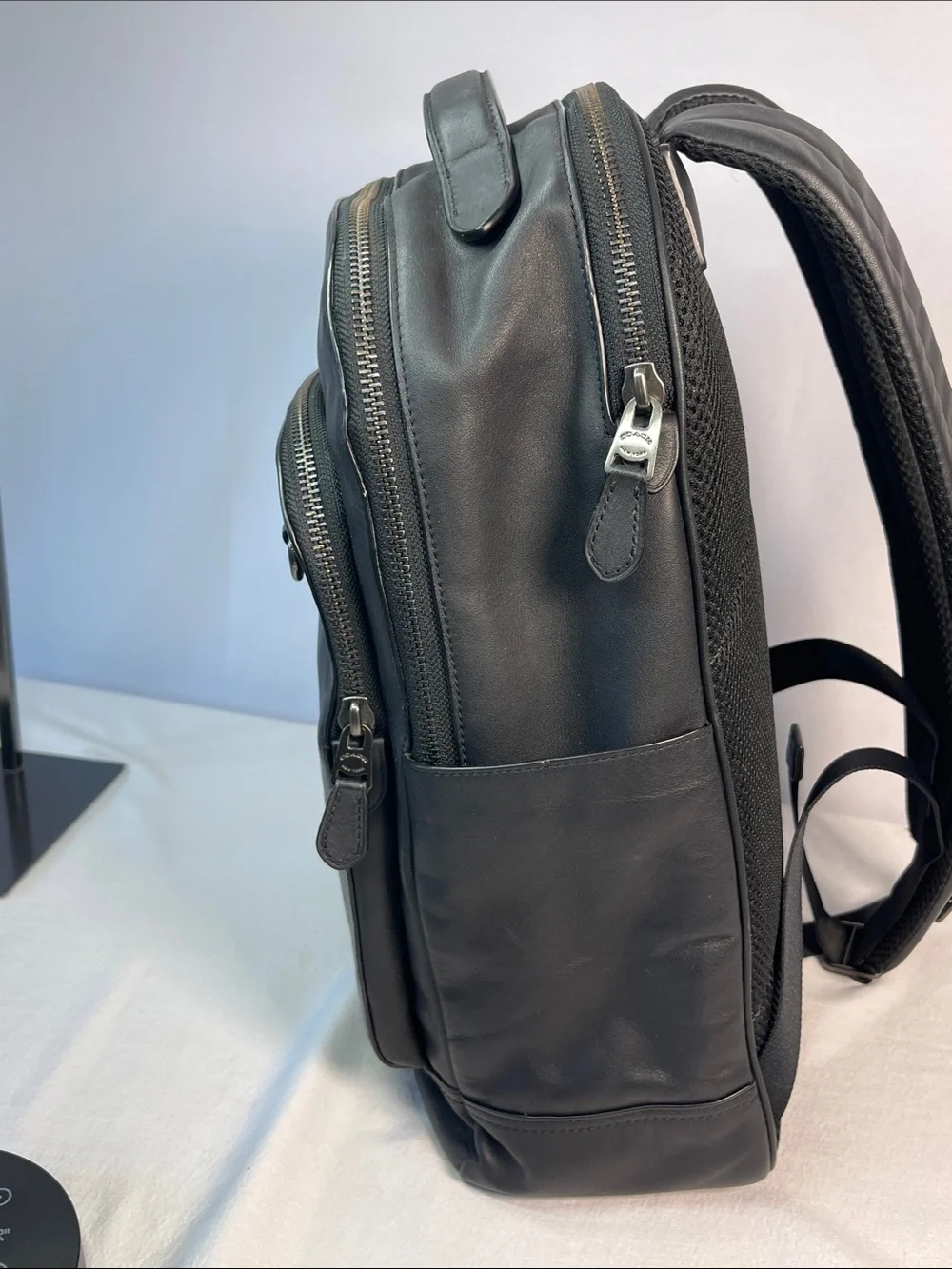 Coach M1944-89939 Graham Black Leather Large Backpack